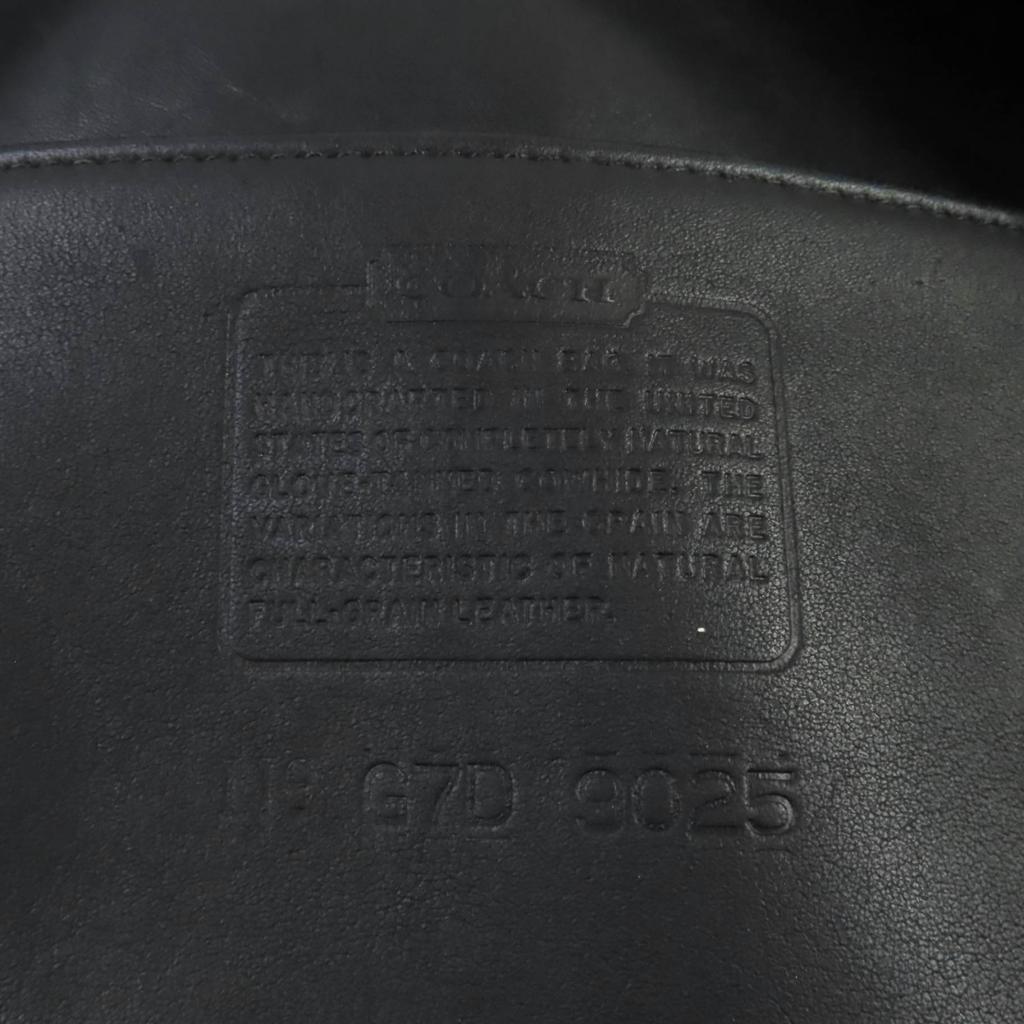 Coach Shoulder Bag Ergo Black Glove Leather Women 9025 Used