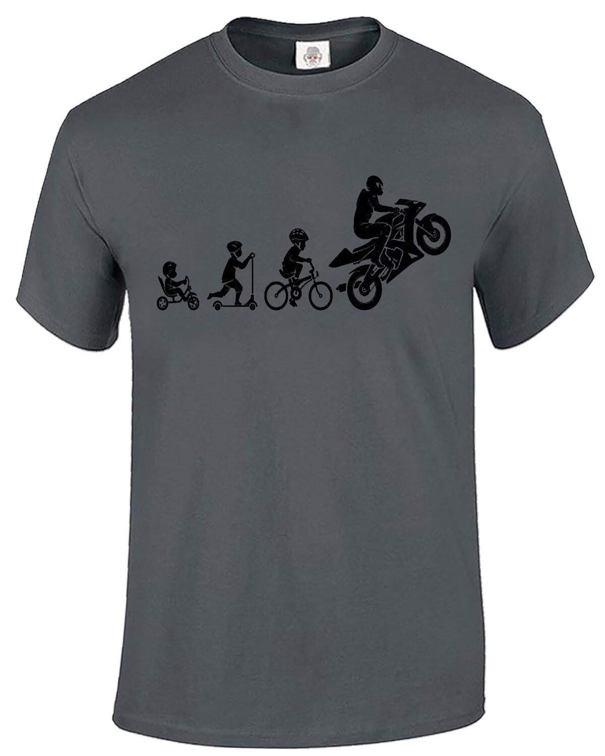 Motorbike Evolution T-shirt Mens Funny Biker Superbike Motorcycle Sports Bike XXXXL