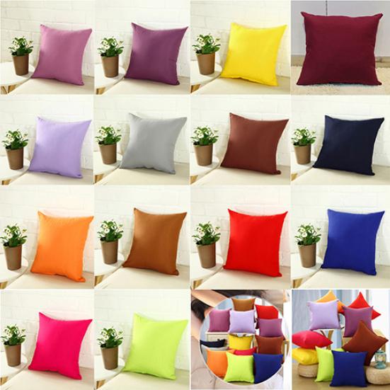 Fashion Simple Solid Color Throw Cushion Square Cover Pillow Case Home Decor