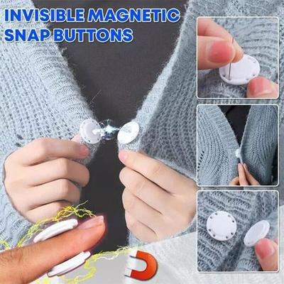 1 sada DIY spojovacích prvků Magnetické patentky Kabátový sáček Přišít na plast 21 mm 25 mm Šicí potřeby Kulaté