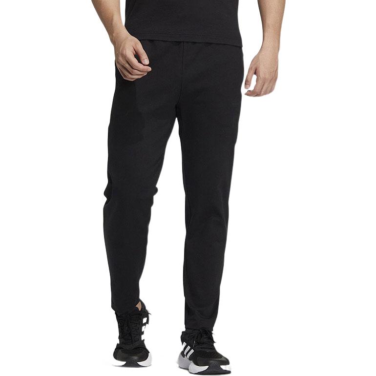 adidas Pantaloni da allenamento tinta unita con stampa logo da uomo Fondo Nero HM5168