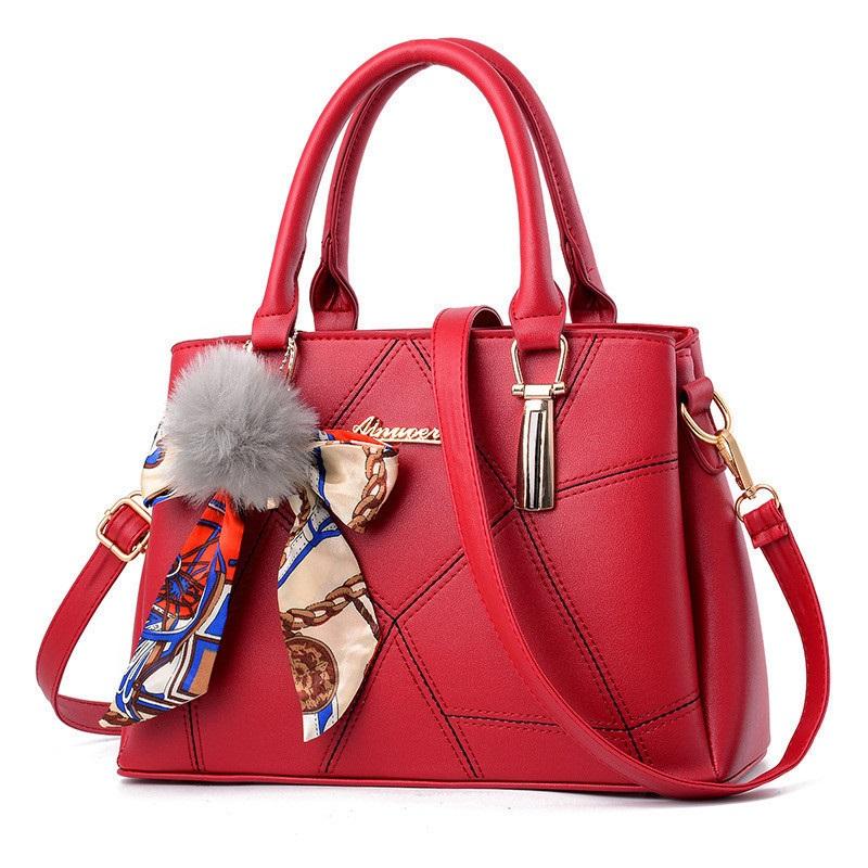 Elegant Quilted Grid Embroidered Roomy Ladies Tote Handbag, Multiway Shoulder Crossbody Bag For Daily Commute