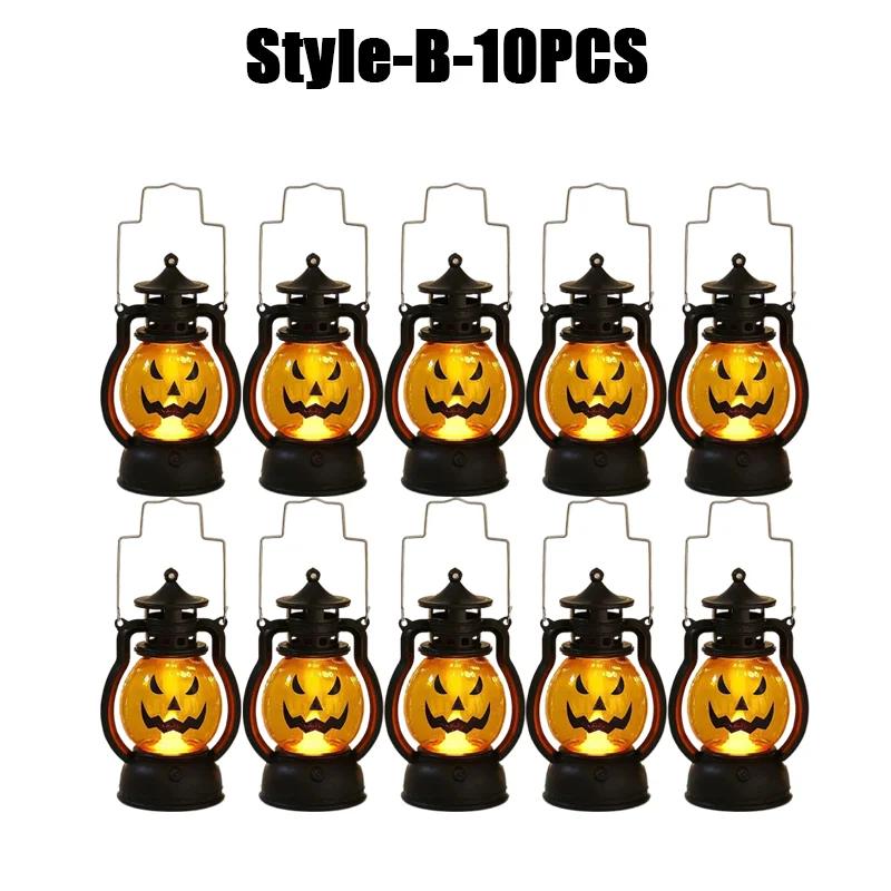 Halloween Pumpkin Lantern Skull Head Decor Pony Light Bar Party Prop for Spooky Atmosphere Celebration Decoration