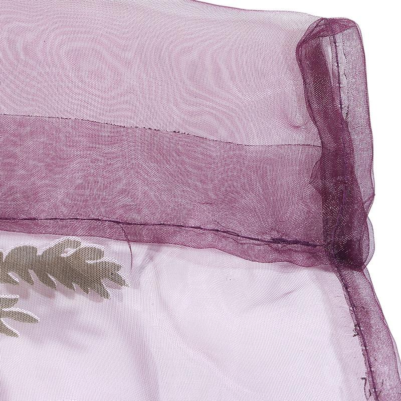 Peony Curtain Hanging 100x200cm Sheer Voile Door Window Room Divider Elegant Valance For Living Room Bedroom Luxury Home Decor Upgrade High Quality