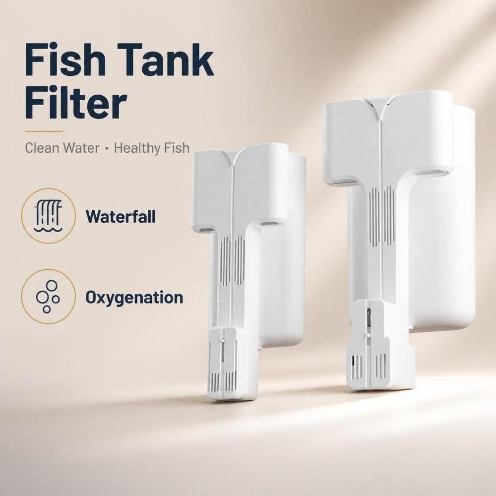 Waterfall Fish Tank Filter Oxygenation Aquarium Filter Silent Wall-Mounted Filter Freshwater