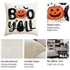 1/4 Piece Halloween Happy Pillow Cover, Horror Ghost, Bat Print Cushion Cover, Mischief or Trick On Halloween Sofa Cushion Cover