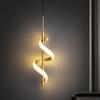 Moderne Kreativ LED Pendellampe For Soverom Nattbord Innendørs Hengende Belysningsarmatur Gull Svart Dekorativ Vegglampe Armatur