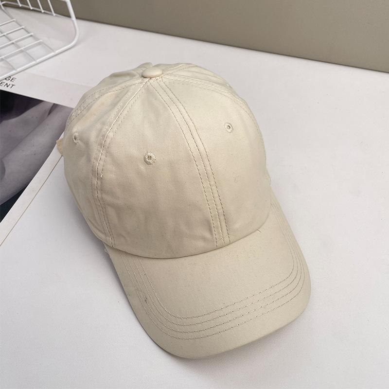 Embroidered Letters Show The Face Small Peaked Cap Children'S Season Sun Protection Warm Versatile Big Head Circumference Baseball Cap