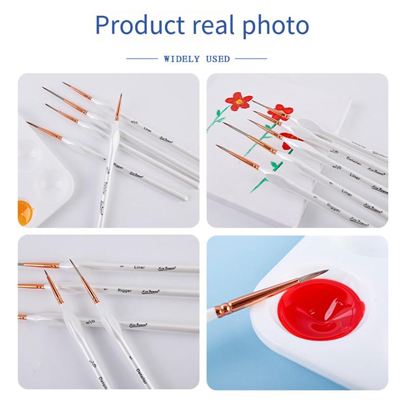 Ultra-Fine Line Brush Set Nylon Hook Pen Fine Point For Acrylic Watercolor Drawing Oil Painting Tools Kit