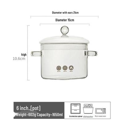 Shangqi Retro Double-Ear Glass Pot with Lid
