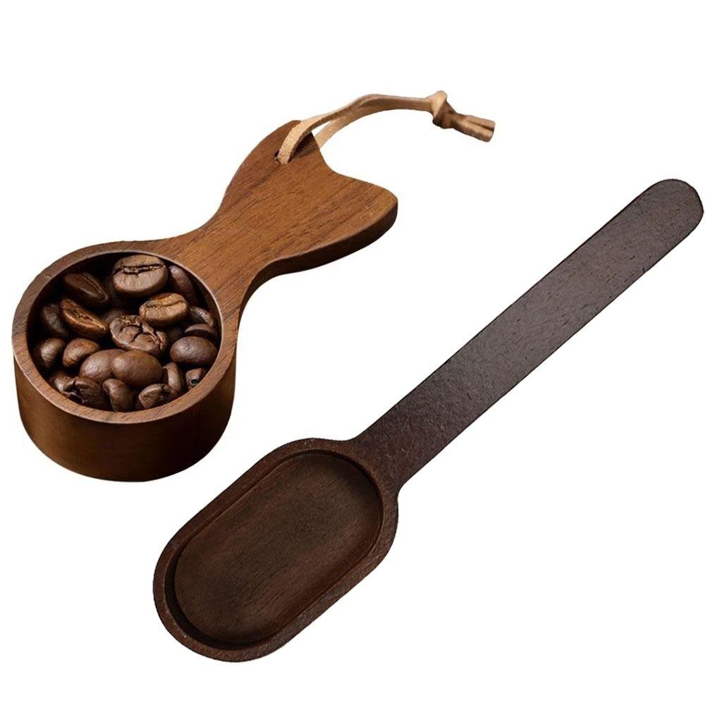 

with Leather Lanyard Coffee Bean Scoop Fishtail Design Kitchen Tablespoon Coffee Powder Style 1