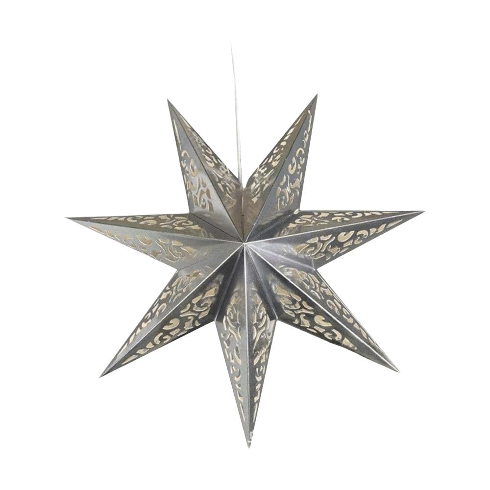 Hollow Out Christmas Hanging Decoration DIY Christmas Tree Ornament Paper Star Pendant Christmas