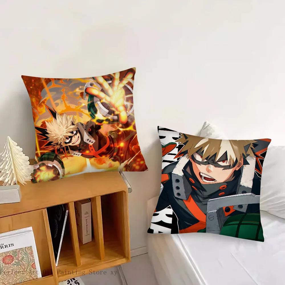 Animation B-Bakugou K-Katsuki Pillow Case Square Pillow Bedroom Sofa Leisurecomfortcushion Car Living Room Home Decoration 40X40