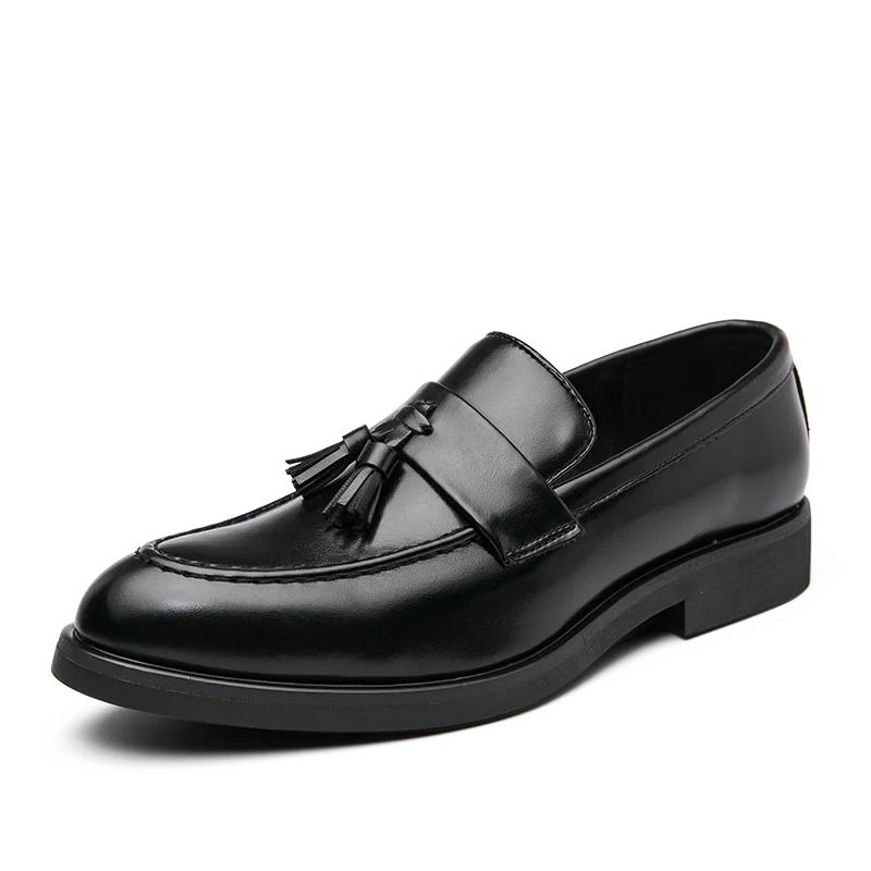 Tassel Loafer Shoes Men Slip on Driving Moccasins Mens Comfortable Leather Shoe for Men Pointed Toe Man Casual Shoes Zapatos
