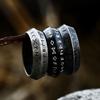 Ny design Enkel Odin Norse Viking Amulet Rune Ring For Menn Kvinner 316L Rustfritt Stål Mote Ord Retro Smykker Engros