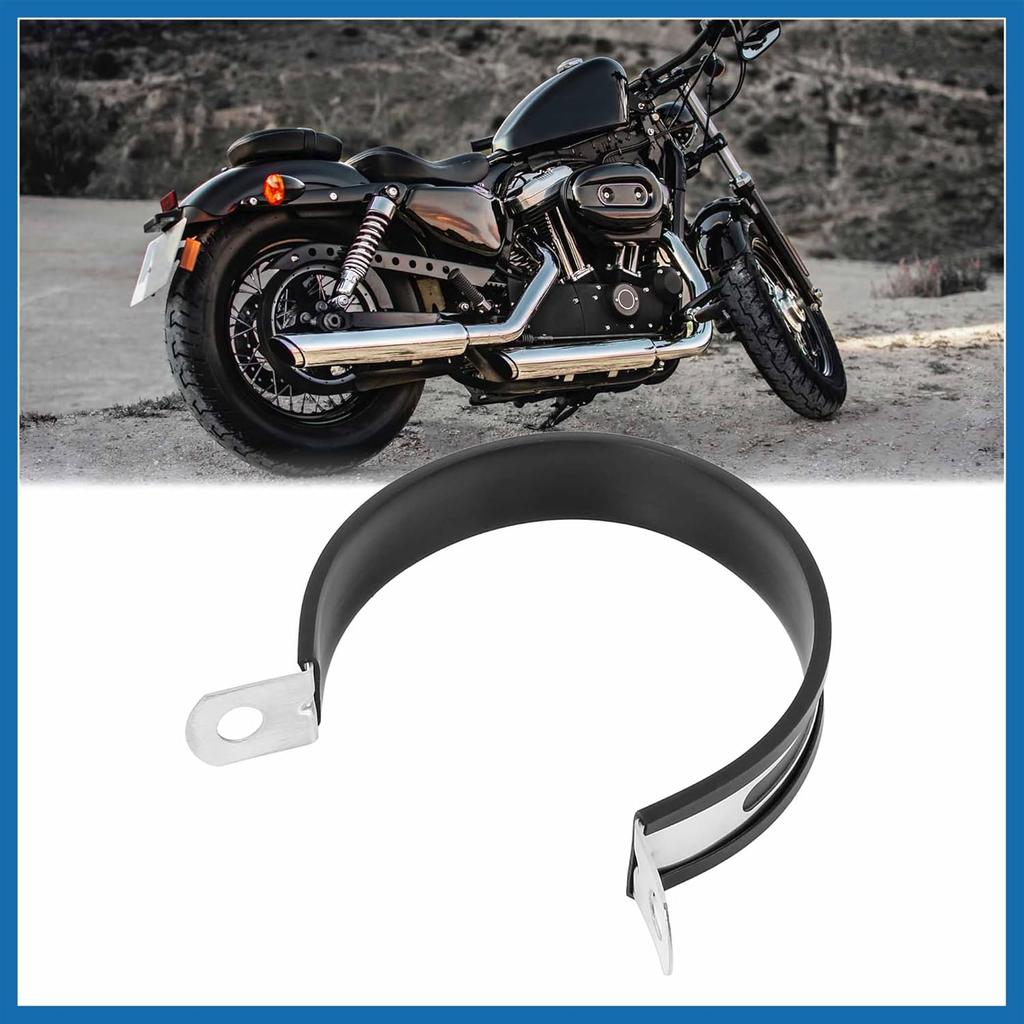 89mm 3.5" 3 1/2 Inch Motorcycle Exhaust Band Joint Clamp Muffler Pipe Stainless Steel Silver Tone Item Replacement