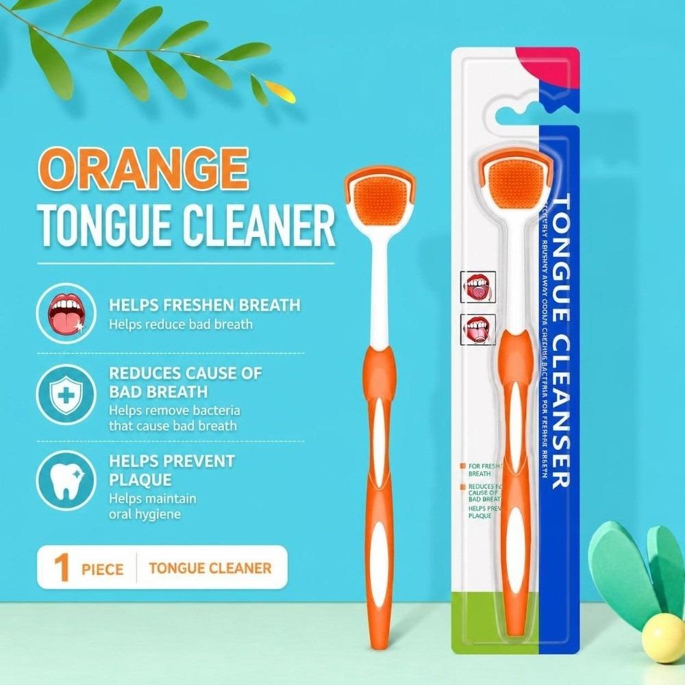 Plastic Tongue Scraper Portable Freshen Breath Tongue Scraper Tongue Brush Cleaner For Oral Care