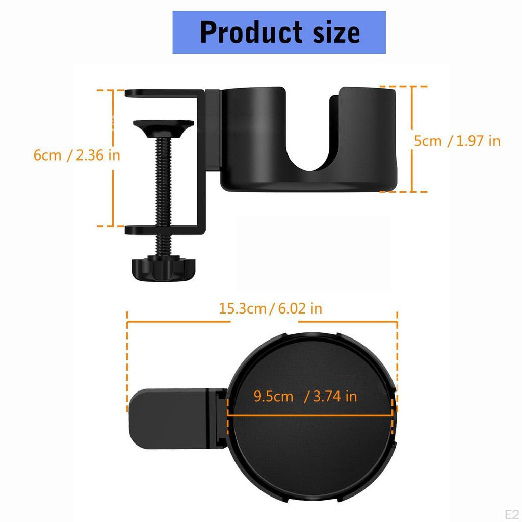 Desk Cup Holder Clip On Table Easily Install Anti Spill Practical Desktop Organizer