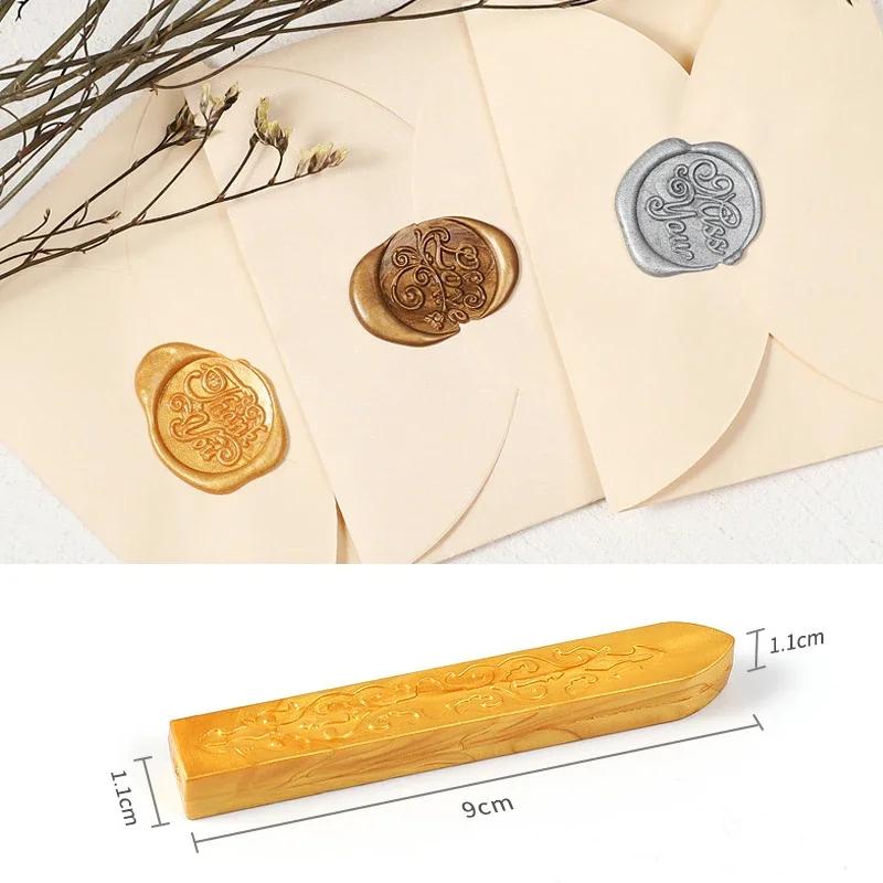 1 Pcs Sealing Wax Stick Retro Seal Stamps For Letter Wedding Invitations 90*10*10mm Vintage Cord Wick Vintage Sealing Wax Sticks