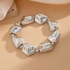 DIEZI Exaggerated Vintage CCB Beads Bracelet Men Punk Gold Silver Color Geometric Irregular Cuff Wide Bangles For Women Jewelry