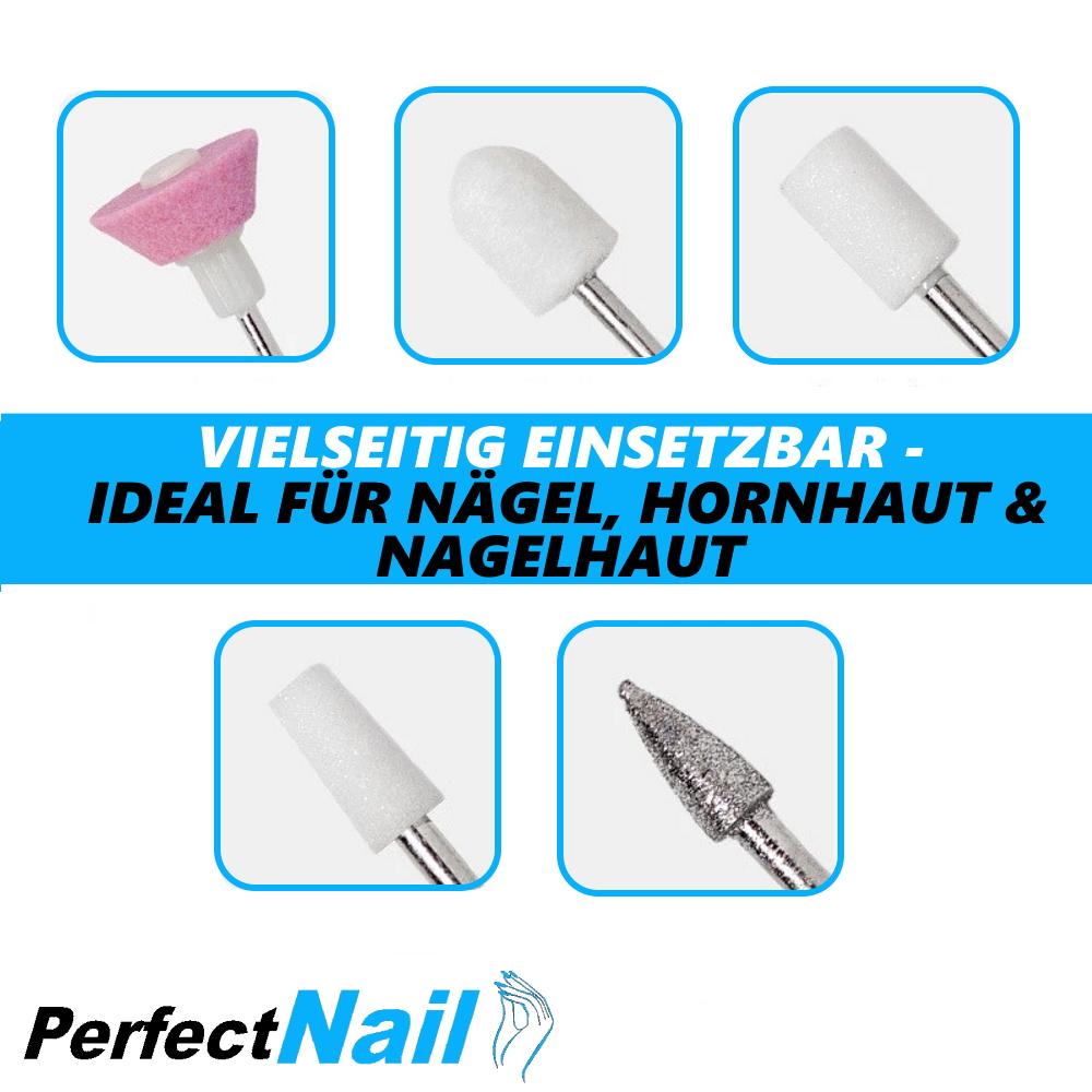 PerfectNail Elektrisches Maniküre Set Pediküre Nagelfräser Nagelfeile elektrisch