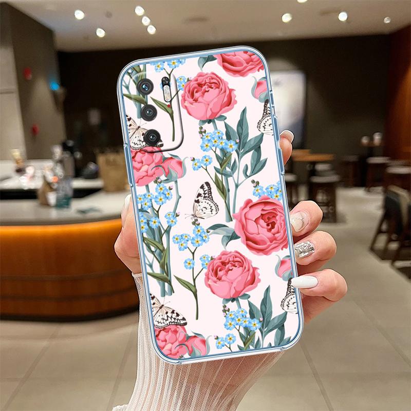 NH24 Flowers rose Pink Phone Case for Motorola Moto G10 G20 G30 G31 G32 G34 G35 G41 G42 G50 G51 G52 G55 G60 G60S G62 G71 G72 G75