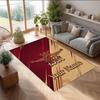 DAF Crystal Velvet Rug, Custom Name Text Personalized Non‑Slip Floor Mat for Home Decor Gift
