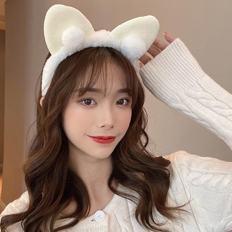 Cat Ears Headbands Furry Plush Headbands Hair Accessories for Girls and Womens Holiday Party Headwear