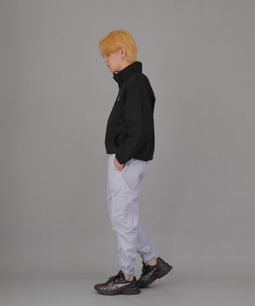 Seinteukeulu Bold Ankle Band Cargo Jogger Pants Bac-328 Light Purple