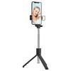 Bluetooth Selfie Stick with Umbrella-Style Tripod, Detachable Beauty Light, and Handheld Convenience