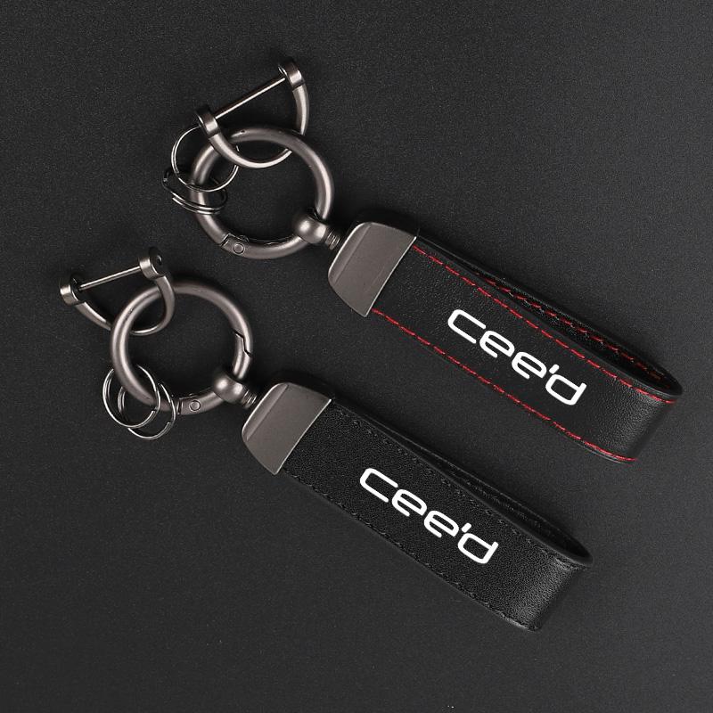Portachiavi Deluxe in Pelle con Ciondolo Portachiavi con Emblema Auto Per KIA CEED gbnkr30