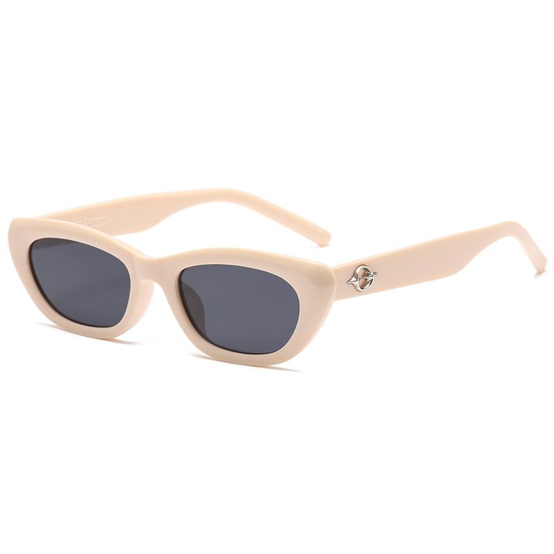 Fashion New INS Cat Eye Sunglasses Women Minimalist Retro Wide Leg Sun Glasses Female Stylish UV Protection