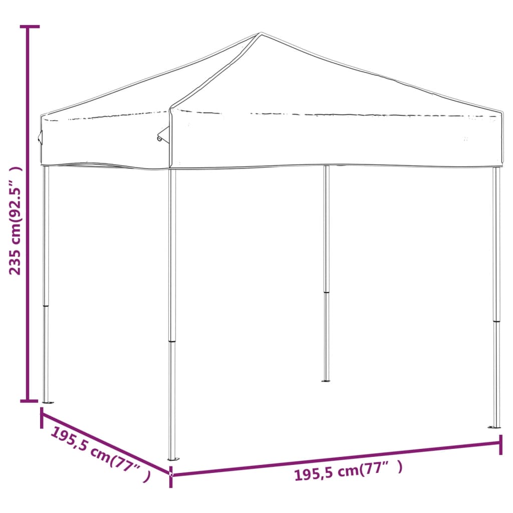 Foldable Party Tent Taupe 2x2 M
