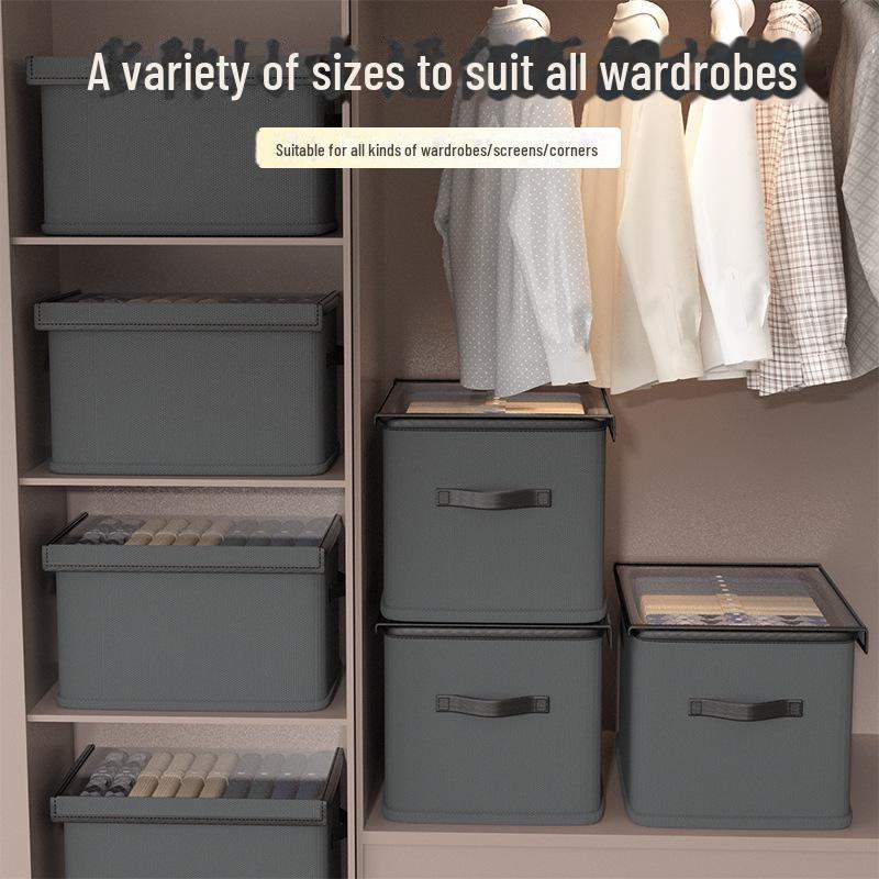 Cutie Mare de Depozitare Haine Pliabilă cu Capac și Sertare