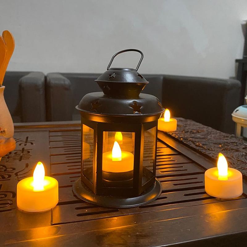 1PC Durable Safe Environmentally Friendly Sturdy Romantic Retro Atmosphere Iron Table Decoration Hand-held Candle Holder 15X9.5CM