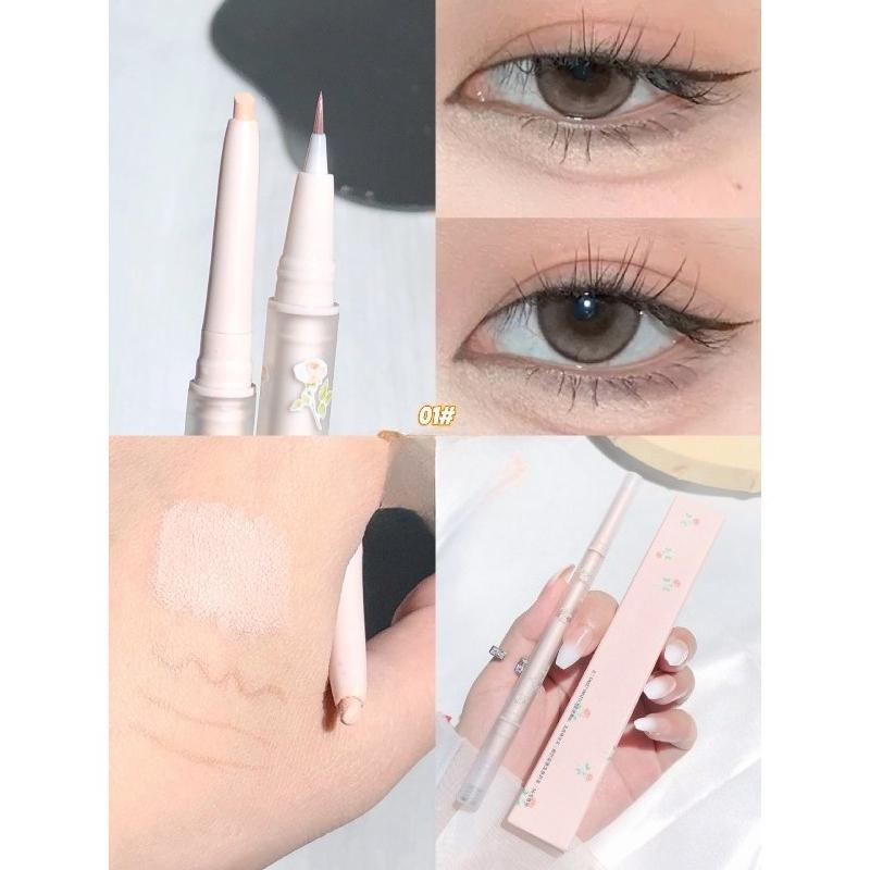 Colorful Blossom Season Double-Lobe Eyebrow Pencil with High Gloss and Highlighting Function - Waterproof and Sweat-Resistant, Not Likely To Bleed