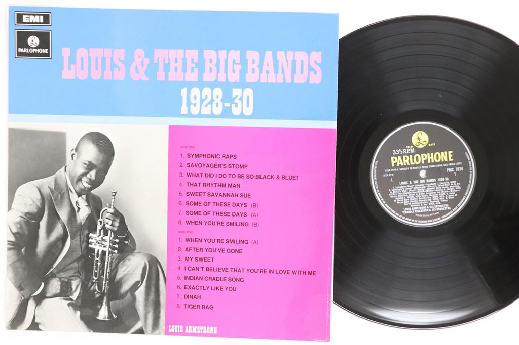 LP Record LOUIS ARMSTRONG Louis And The Big Bands 19281930 PMC7074 PARLOPHONE 1969 UK Jazz Used