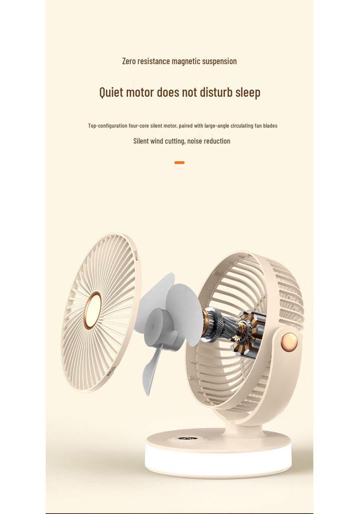 USB Rechargeable Oscillating Fan for Dorm, Office, and Home