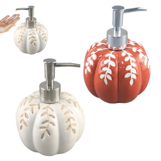 2Pcs 460ML Halloween Pumpkin Liquid Soap Dispenser Shampoo Body Hand Wash Shower Gel Facial Cleanser Container Bathroom Refillable Empty