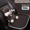 Cartoon Doll Style Heated Car Seat Cushion Set - Three Pieces for Winter Comfort