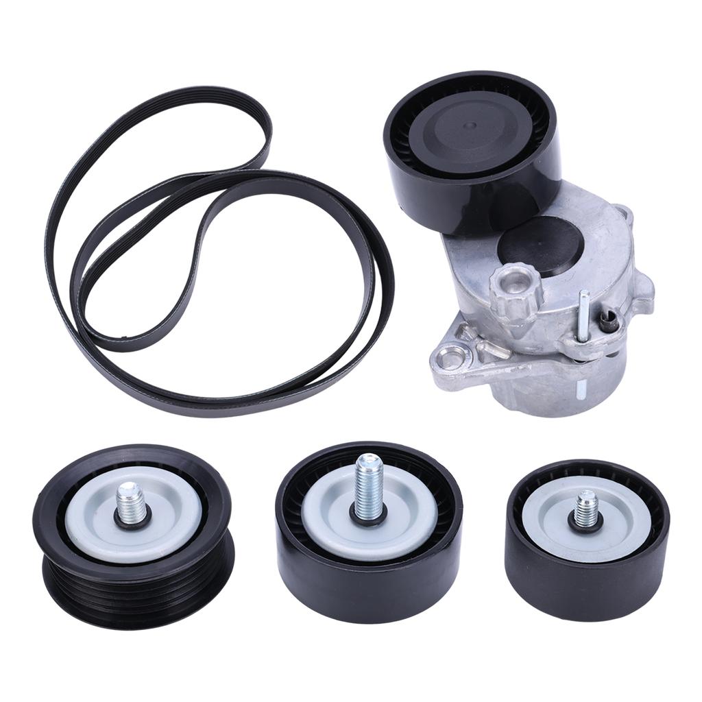 For W204 S204 C204 W212 S212 Serpentine Drive Belt Tensioner Kit Replaces 529036110