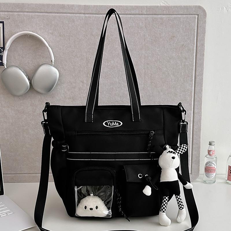 Tutorial Bag Tutorial Bag Girls Elementary School Students Junior High School Students Tote Bag Canvas One-shoulder Crossbody Bag