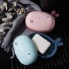 Double-layer Soap Box Household Drain With Cover Free Punching Cute Dormitory Travel Soap Case Bathroom Accessories
