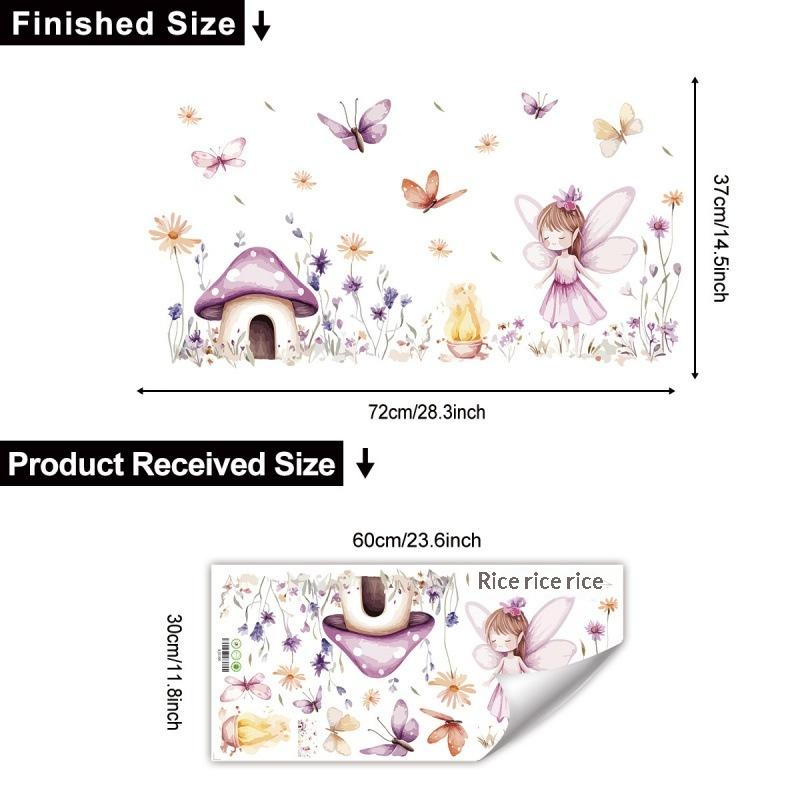 

Cute Fairy Reading Wall Sticker For Baby Girls Nursary Room Kids Room Background Children S Room Wall Decals A2