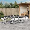 Vidaxl 15-Cz. Garden Furniture Set With Cushions, White, Textilene