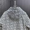 Men Trendy Appliques Print High Street Zipper Hooded Windbreaker Jacket Autumn Casual Long Sleeve Coats