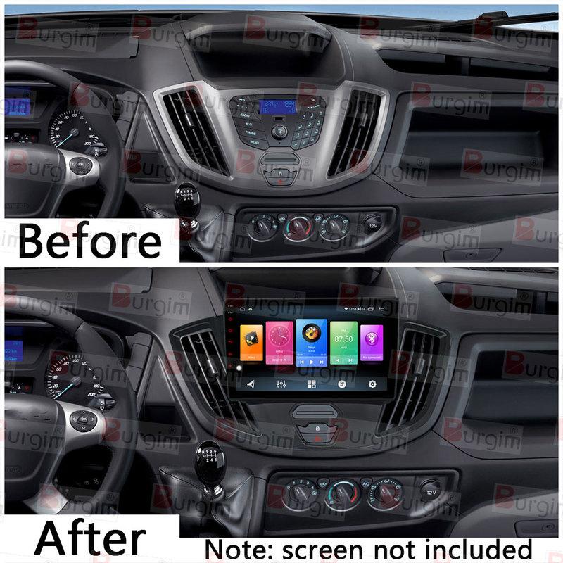 Car Radio Fascias Frame For Ford Transit Van 2014-2018 9 inch 2DIN Vihicle Stereo Panel 16PIN Harness Wire Power Cord Canbus