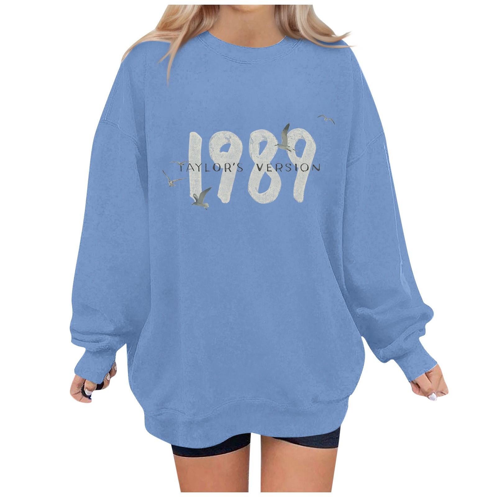 

Женский повседневный модный пуловер с длинным рукавом и круглым вырезом с принтом S