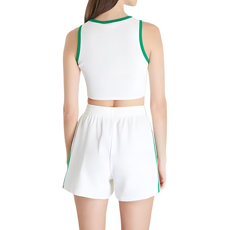 adidas Originals Embroidered Logo Crop Tank Top Women Tops White JH0622