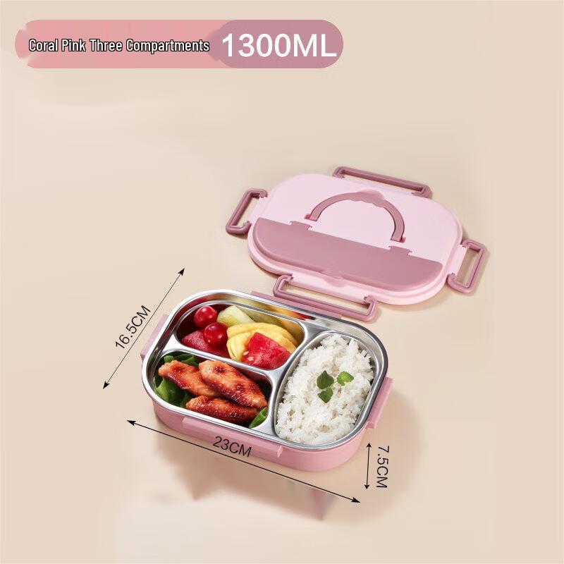 Qianxing 304 Stainless Steel Divided Portable Lunch Box